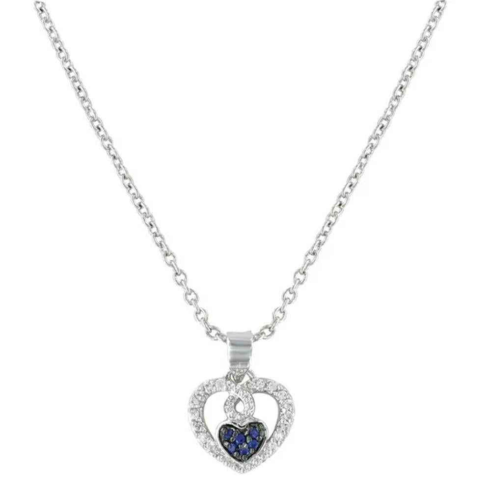 Montana Silversmiths Necklace-Blucatwistedheart-NC3029