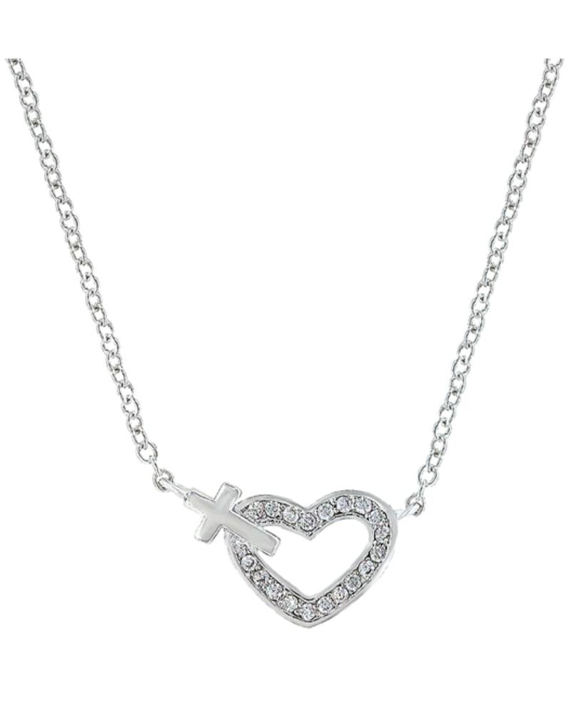 Montana Silversmiths Heart + Silver Cross-NC3203