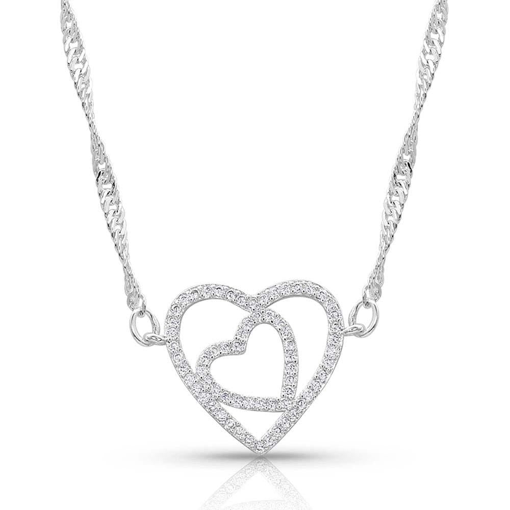 Montana Silversmiths Necklace Dbl Open Heart Split-NC4502