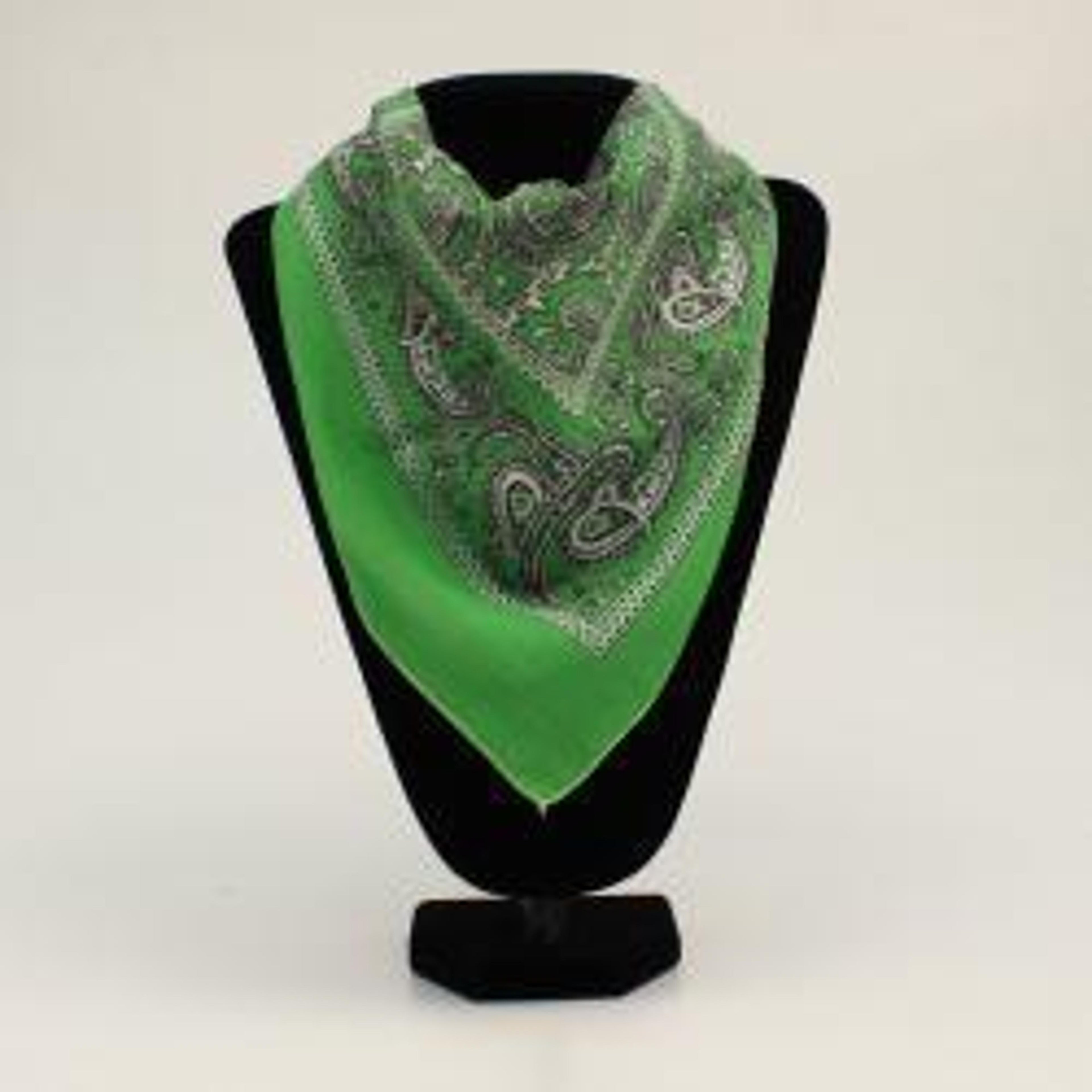 M and F Western Bandana Limegreen Asst. Pattern - Mens