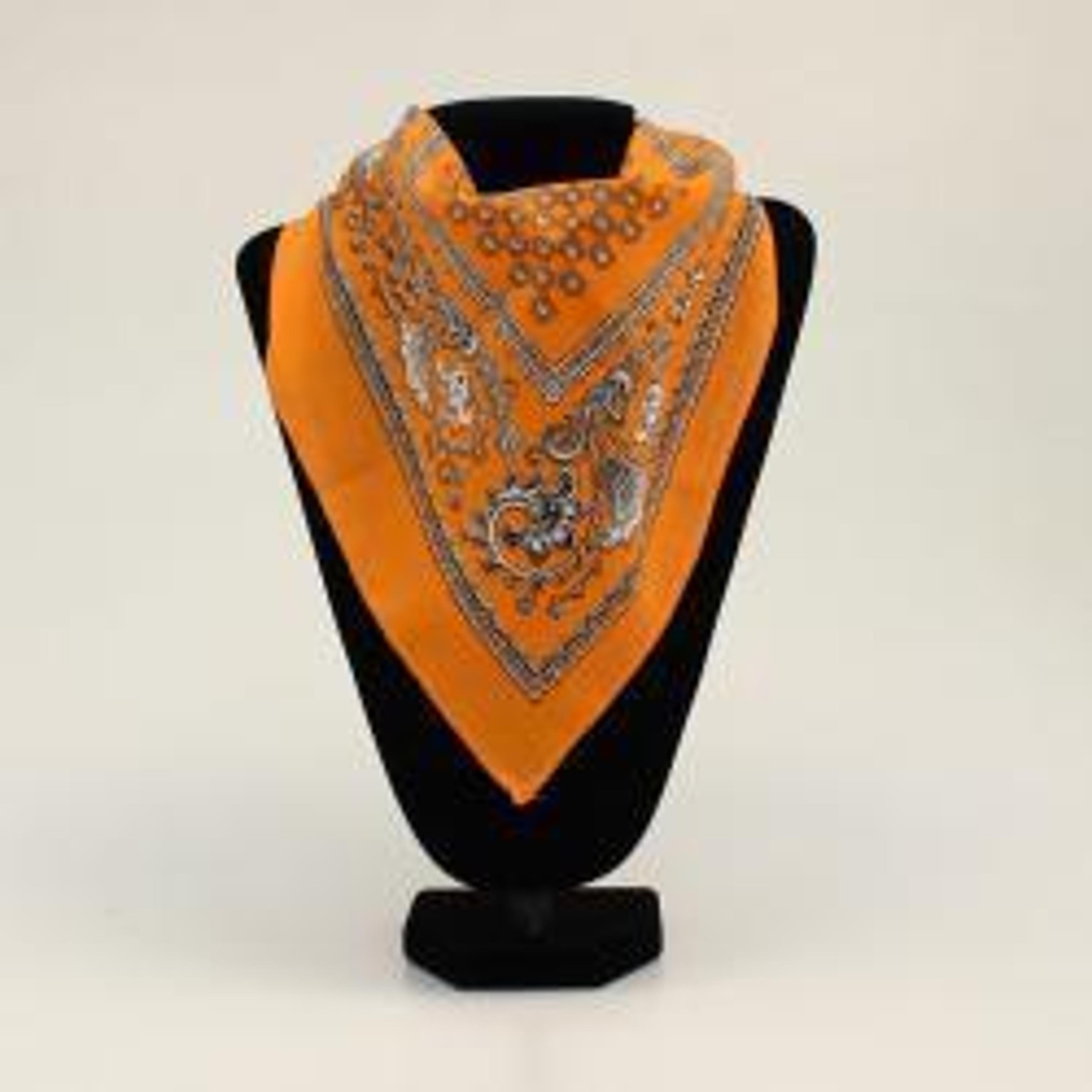 M and F Western Bandana Orange Asst. Pattern - Mens