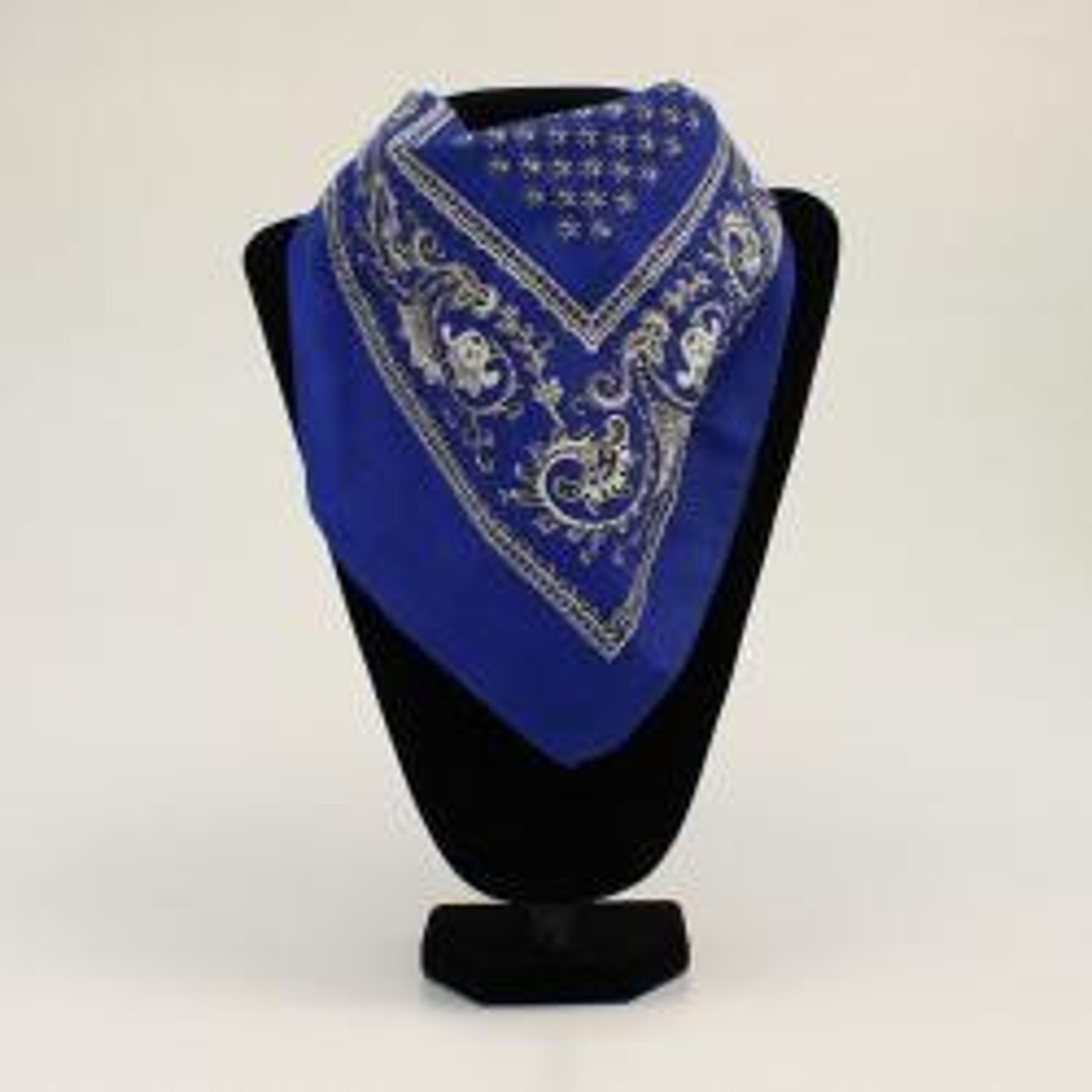 M and F Western Bandana Blue Asst. Pattern - Mens