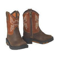 M and F Western Ariat Lilstompers Workhog Brown - Mens