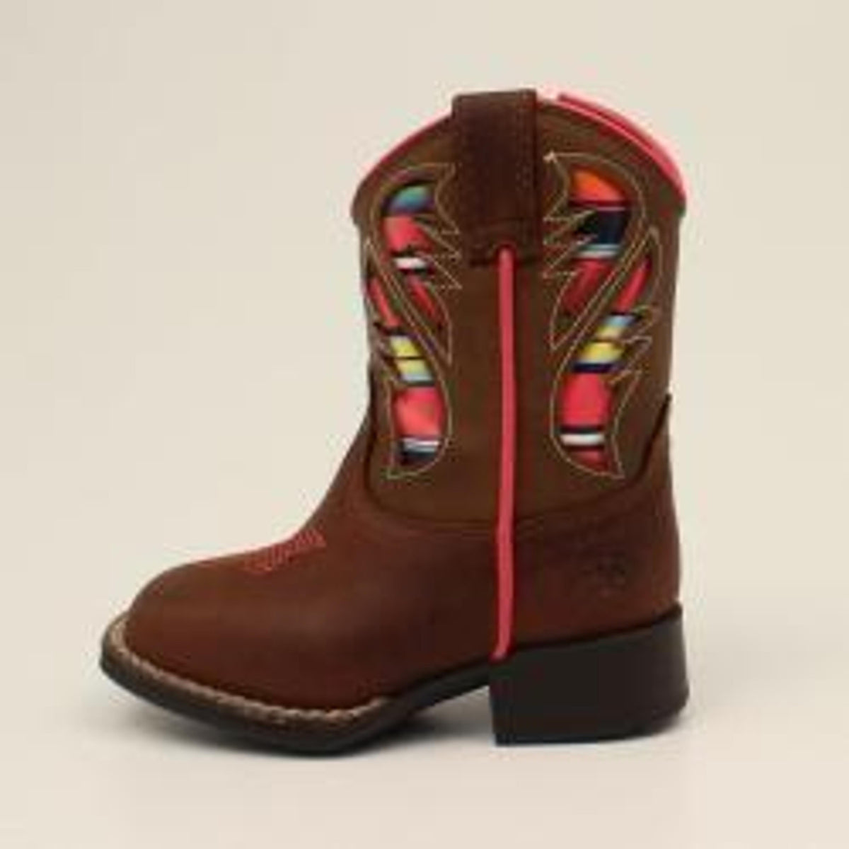 M and F Western Ariat Flora Style Lil Stompers Toddler Boots Pink Brow