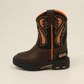 M and F Western Ariat Workhog Style Lil Stompers Toddler Boots Orange