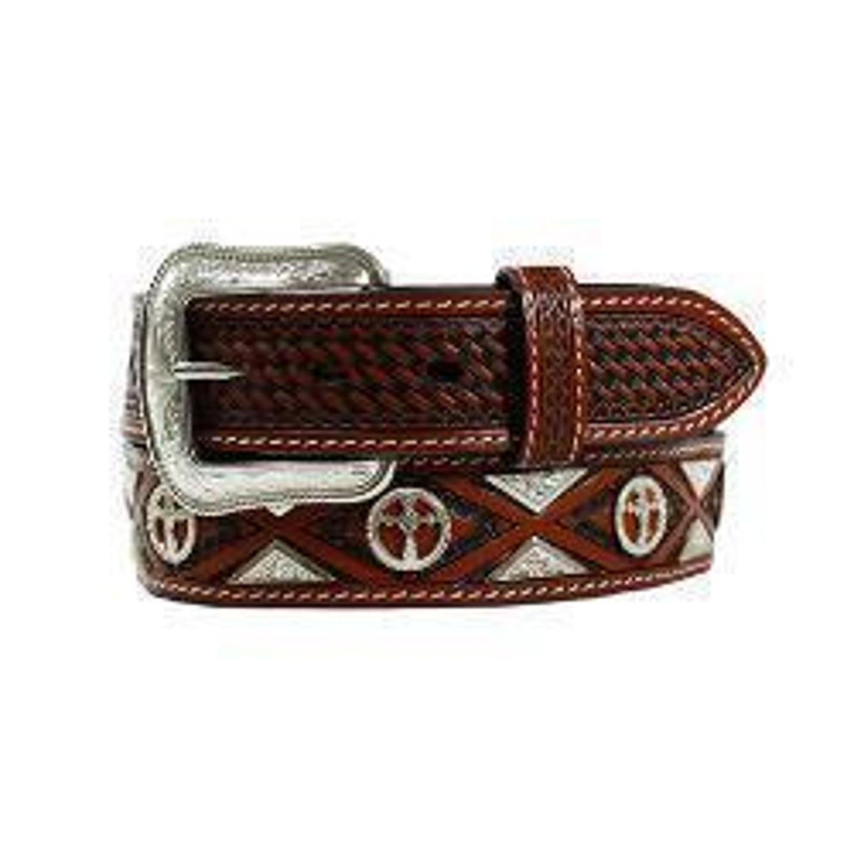 M and F Western 3d 1 1/2 Cross Concho Br - Mens
