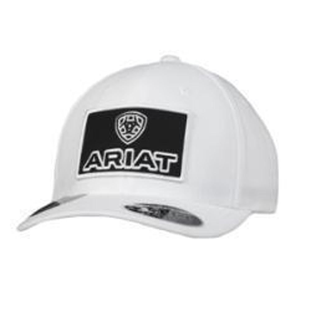 M&F Western Ariat Mens Flexfit 110 Cap Horizontal Logo White