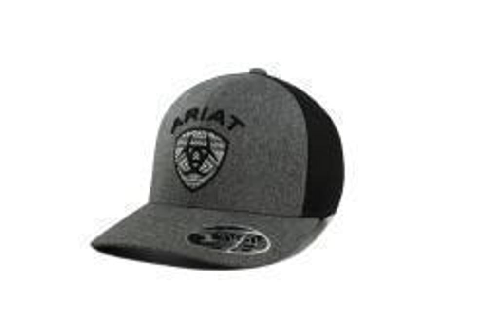 M&F Western Ariat Mens Flexfit 110 Snapback Aztec Logo Grey
