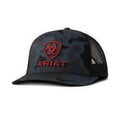 M and F Western Ariat Mens Cap R112 Snapback Camo 3d Emb Logo Navy