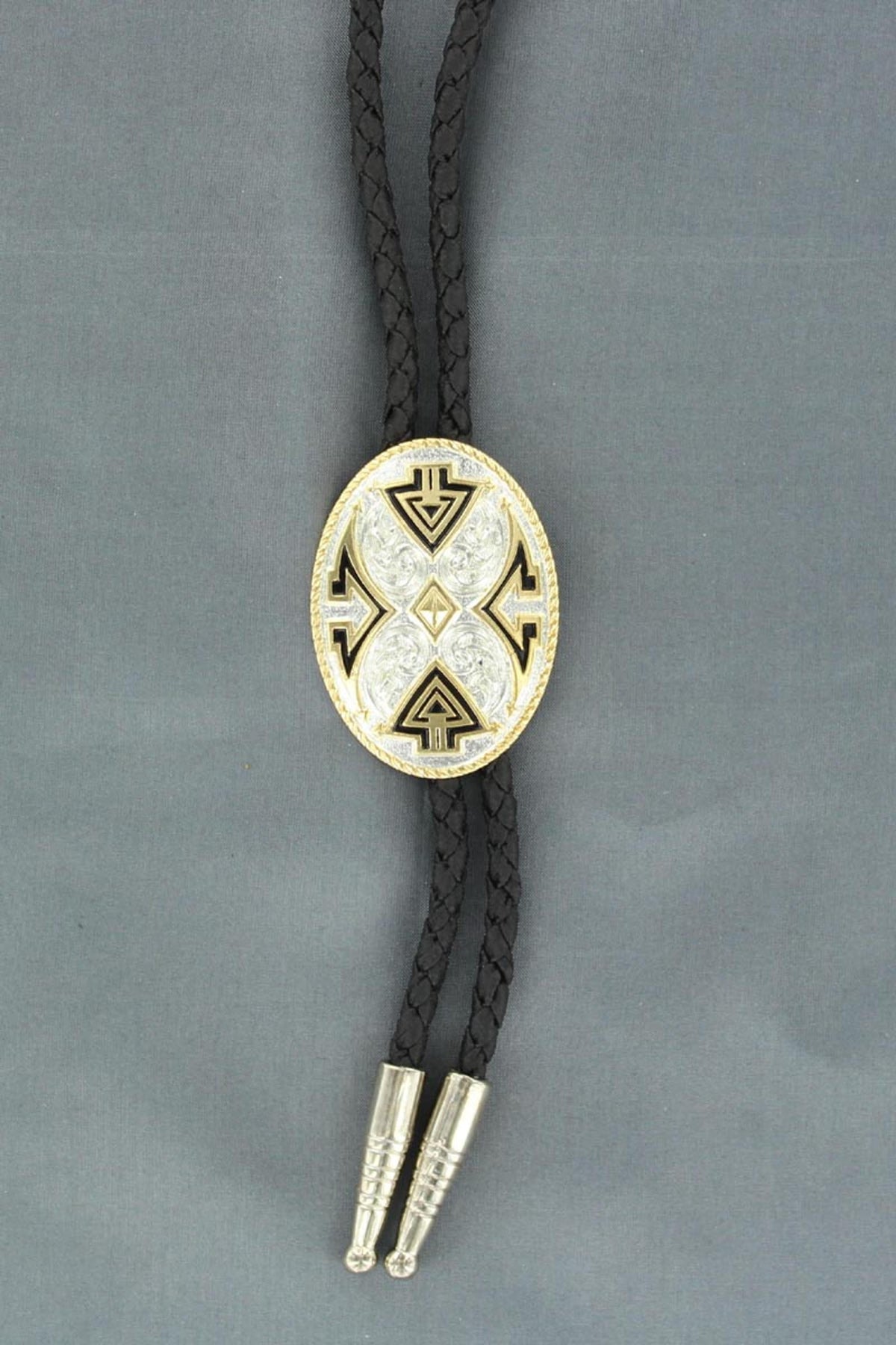 M and F Western Double S Adult Bolo Aztec Design - Mens