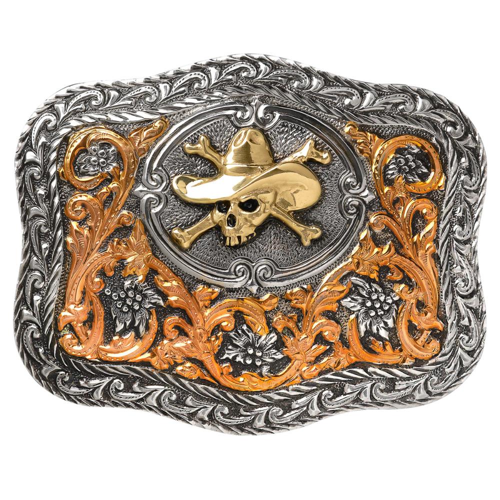 M&F Western Crumrine Cowboy Skull Buckle