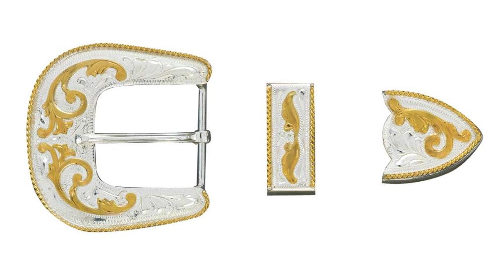 M&F Western Crumrine 3Pc Classic Buckle Set