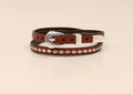 M and F Western Hatband With Diamond Studs - Mens