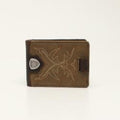M&F Western Ariat Bifold Money Clip Boot Stitch Brown