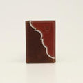 M&F Western Ariat Mens Trifold Wallet Two Tone Shield Logo Tan