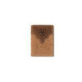 M&F Western Ariat Trifold Wallet Floral Embossed Brown