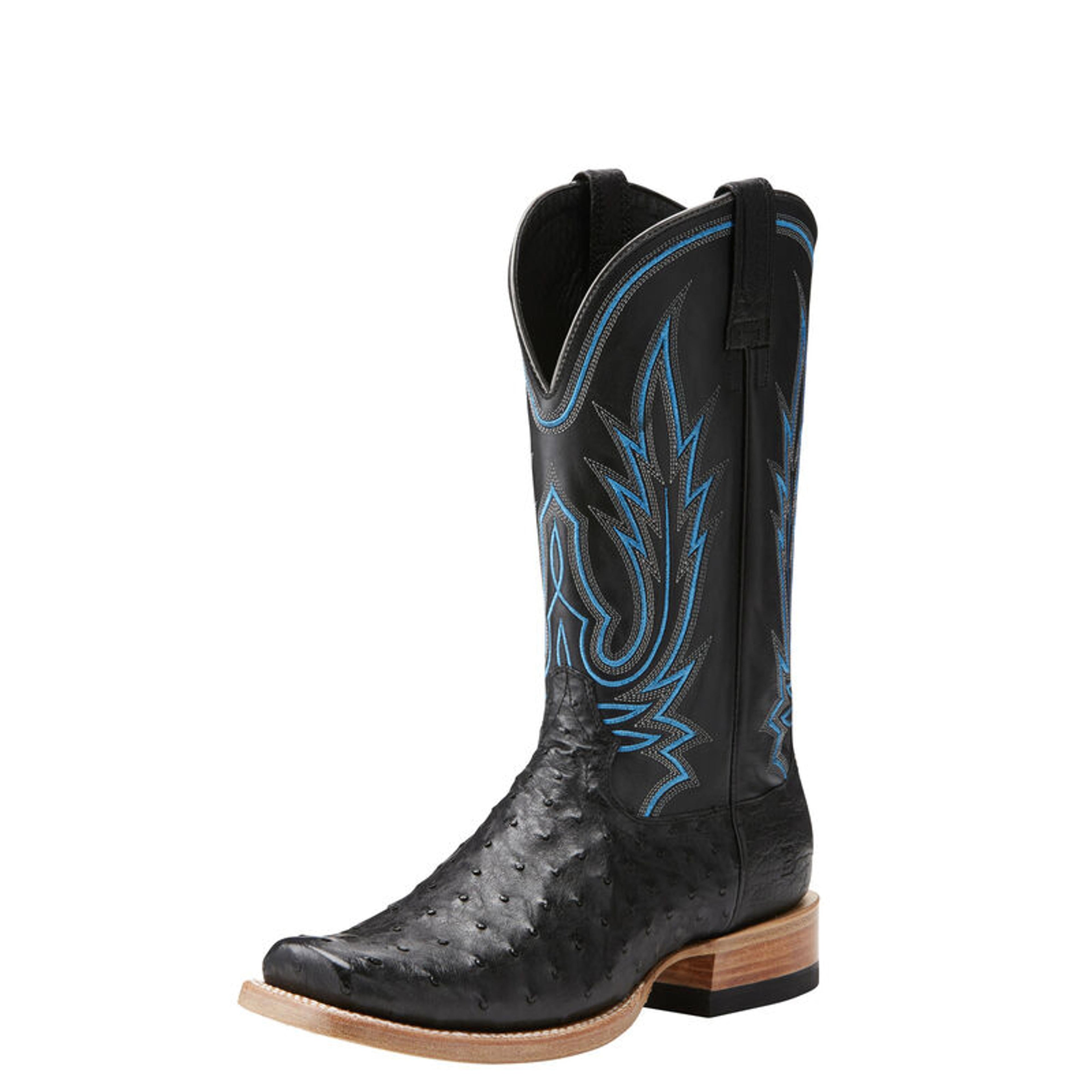 Ariat Mens Relentless Black Full Quill Ostrich-10021666