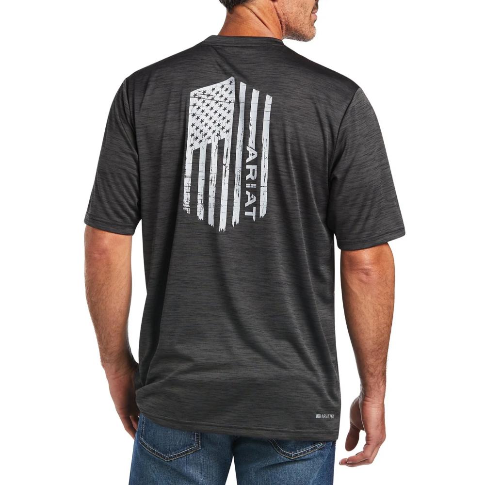 Ariat Mens Charger Vertical Flag Tee 9553-10039553