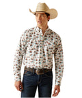 Ariat Mens Wrinkle Resist Surfing Longhorn Western Aloha Stretch Classic Fit Shirt-10044019