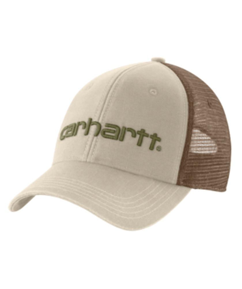 Carhartt Mens AH1195 Canvas Mesh Back Logo Graphic Cap Oatmilk-101195-A16