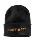 Carhartt Mens AH4068 Knit Insulated Logo Cuffed Beanie Black-104068-001