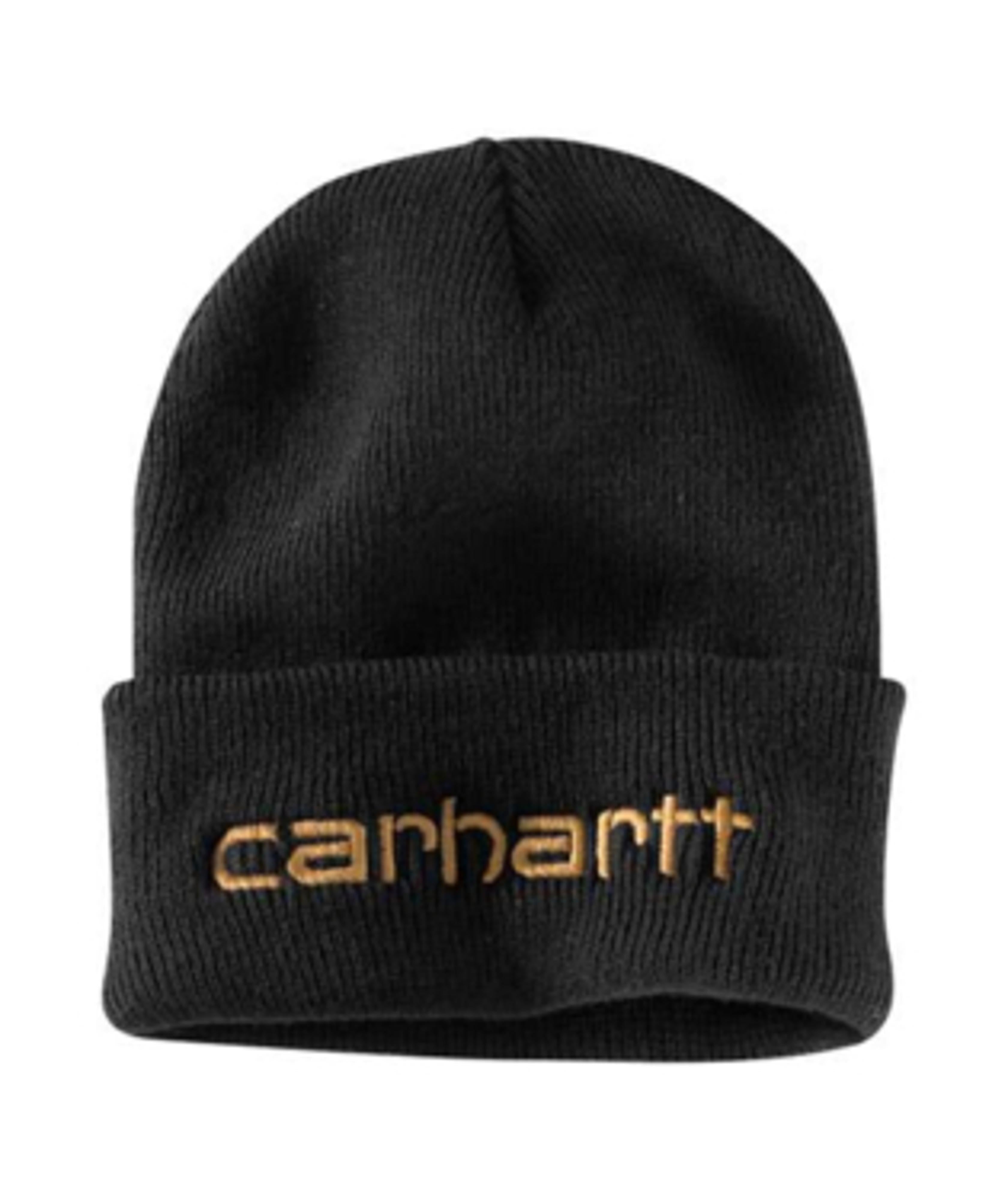 Carhartt Mens AH4068 Knit Insulated Logo Cuffed Beanie Black-104068-001