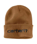 Carhartt Mens AH4068 Knit Insulated Logo Cuffed Beanie Carhartt Brown-104068-211