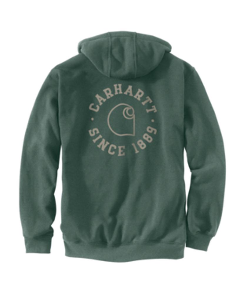 Carhartt Mens 1889 Graphic Hoodie Frosted Balsam Heather-106388-GI0