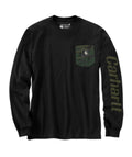 Carhartt Mens Black And Camo Long Sleeve Shirt-106497-BLK