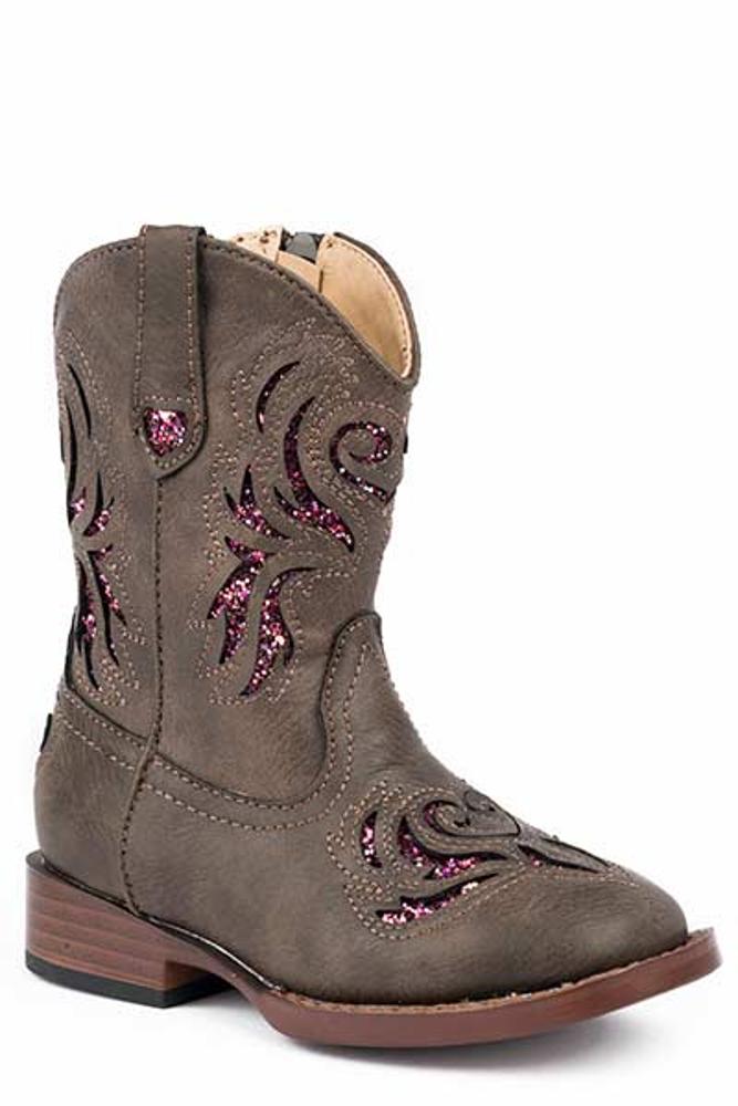 Roper Kids Glitter Breeze Brown/Pink-17-1901-2015BR