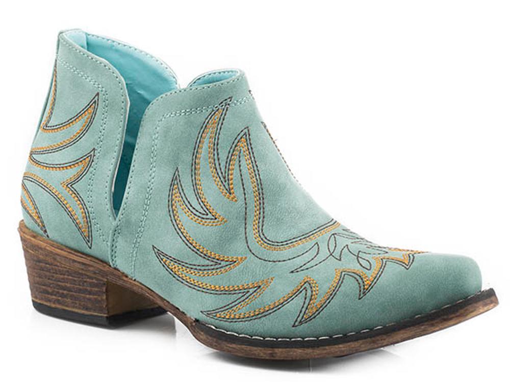 Roper Womens Ava Turquoise Ankle Boot-21-1567-1094BU