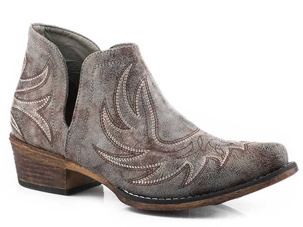 Roper Womens Ava Grey Ankle Boot-21-1567-2635GY