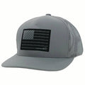 Hooey Liberty Roper Hooey Grey 5-Panel Trucker with Black / White Rectangle Patch - Y-2210TGY-Y