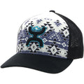 Hooey Coach Hooey Cream / Black 5-Panel Flexfit with Black / Blue Hooe-2312CRBK-Y