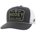 Hooey Kids Trip Hooey Charcoal / White 5-Panel Trucker With Black / Gold Patch-2408TCHWH-Y
