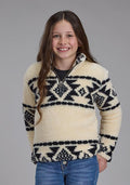 Roper Kids 1/4 Zippolar Fuzzy Fleece Azt 6199BL - Blue-298-250-6199BL