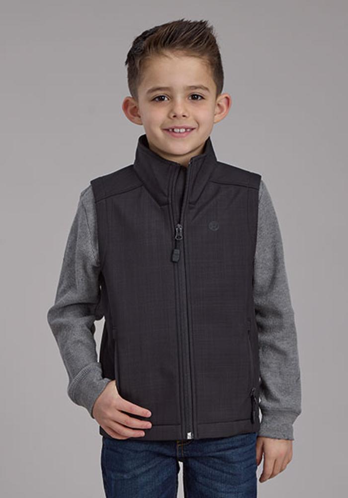 Roper Kids Rangegear Hi Tech Fleece Vest 6009GY - Grey-397-782-6009GY