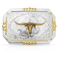 Montana Silversmiths Principle Longhorn Showpiece Belt Buckle-45410-767M