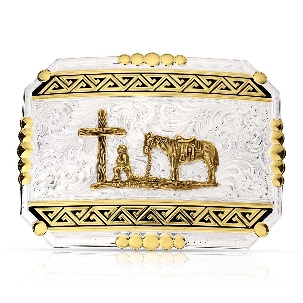 Montana Silversmiths Southwest Origins Buckle With Christian Cowboy-52910-731