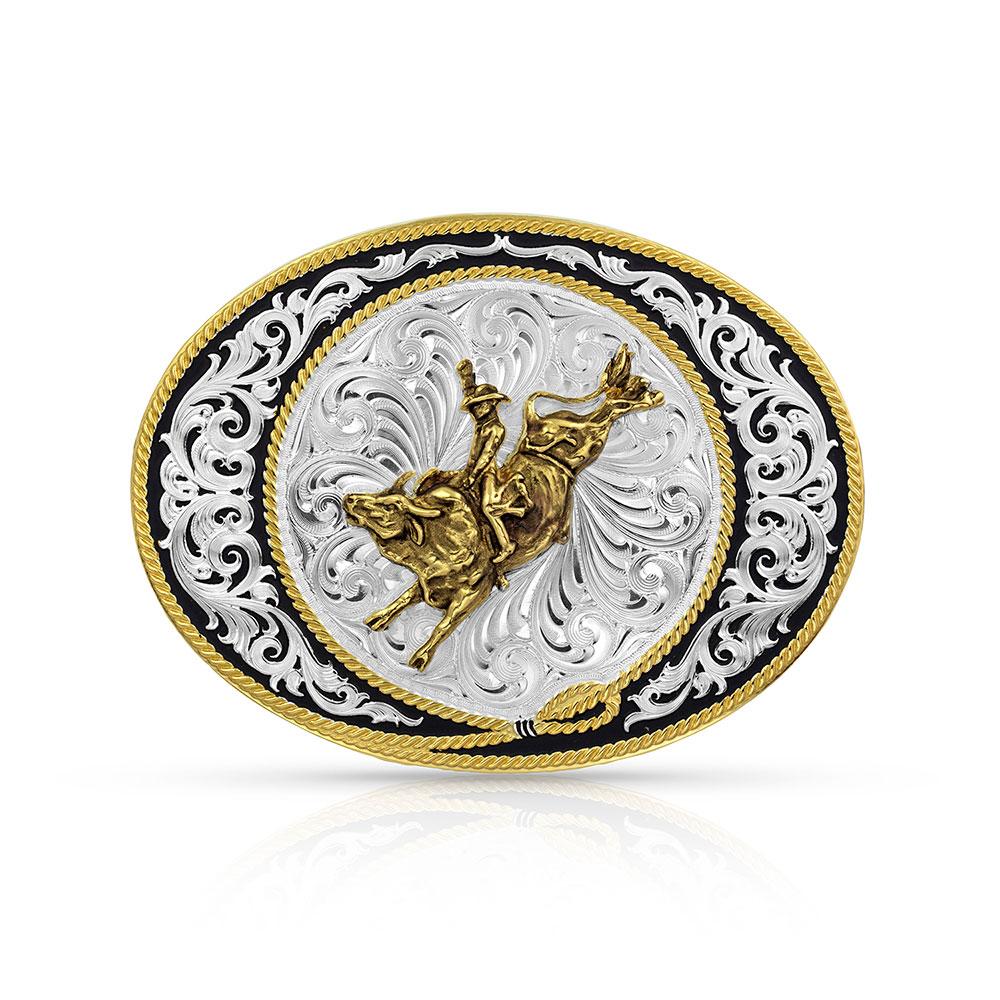 Montana Silversmiths Ranch Rope Bull Rider Buckle-6190-528