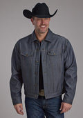 Roper Mens RANGEGEAR denimLook softshell jacket - Burgundy-97-780-6016BU