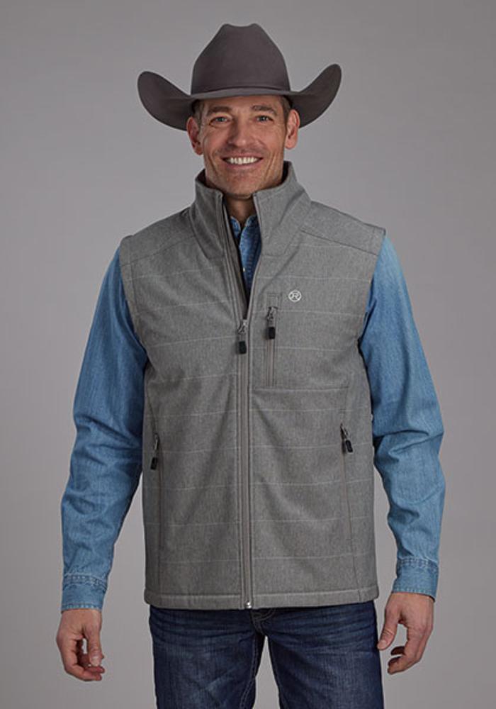 Roper Mens Rangegear Hi Tech Fleece Vest 6011BR - Brown-97-782-6011BR