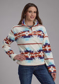 Roper Womens POLAR FLEECE multi aztec - White-98-250-6097WH