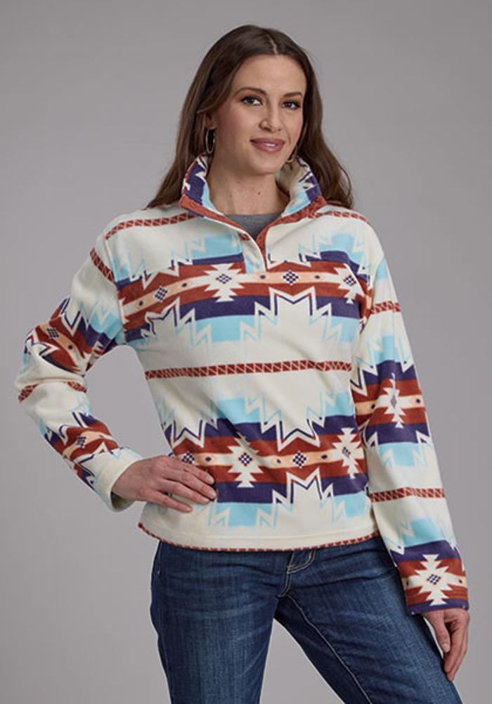 Roper Womens POLAR FLEECE multi aztec - White-98-250-6097WH