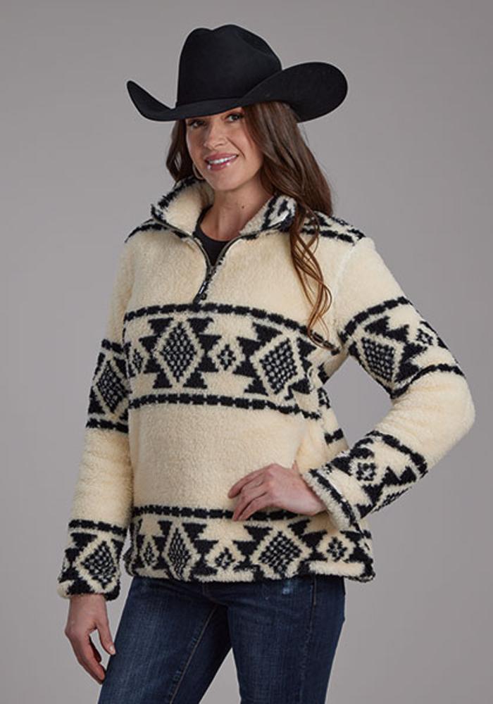 Roper Womens POLAR FLEECE aztec 6199BL - Blue-98-250-6199BL
