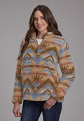 Roper Womens POLAR FLEECE BROWN print - Brown-98-250-6200BR