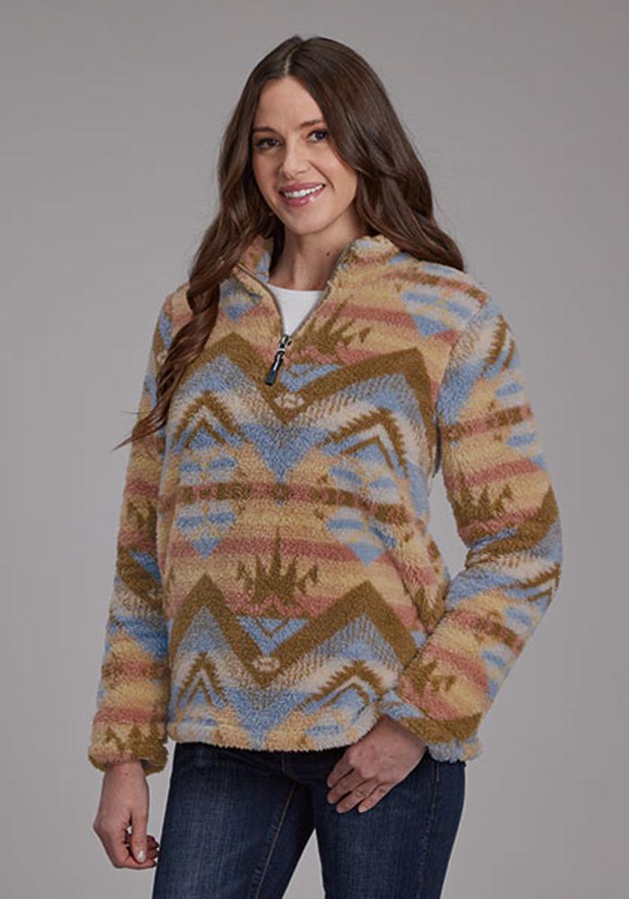 Roper Womens POLAR FLEECE BROWN print - Brown-98-250-6200BR