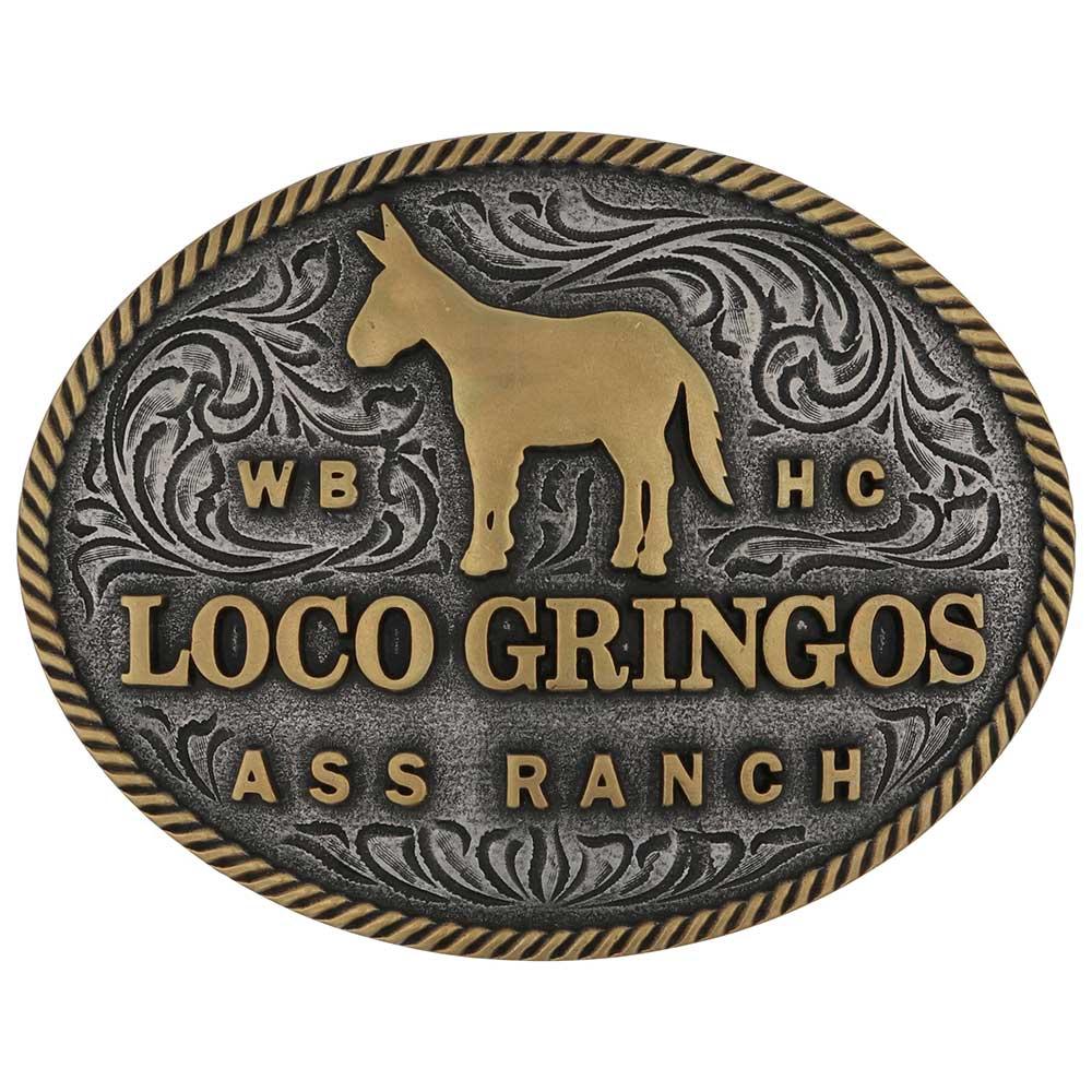 Montana Silversmiths Loco Gringos Whiskey Bent Buckle-A1030WR