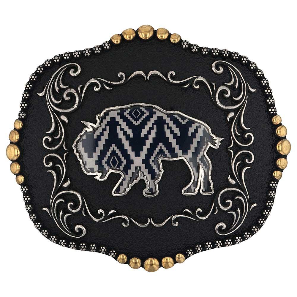 Montana Silversmiths Midnight Buffalo Attitude Buckle-A989S