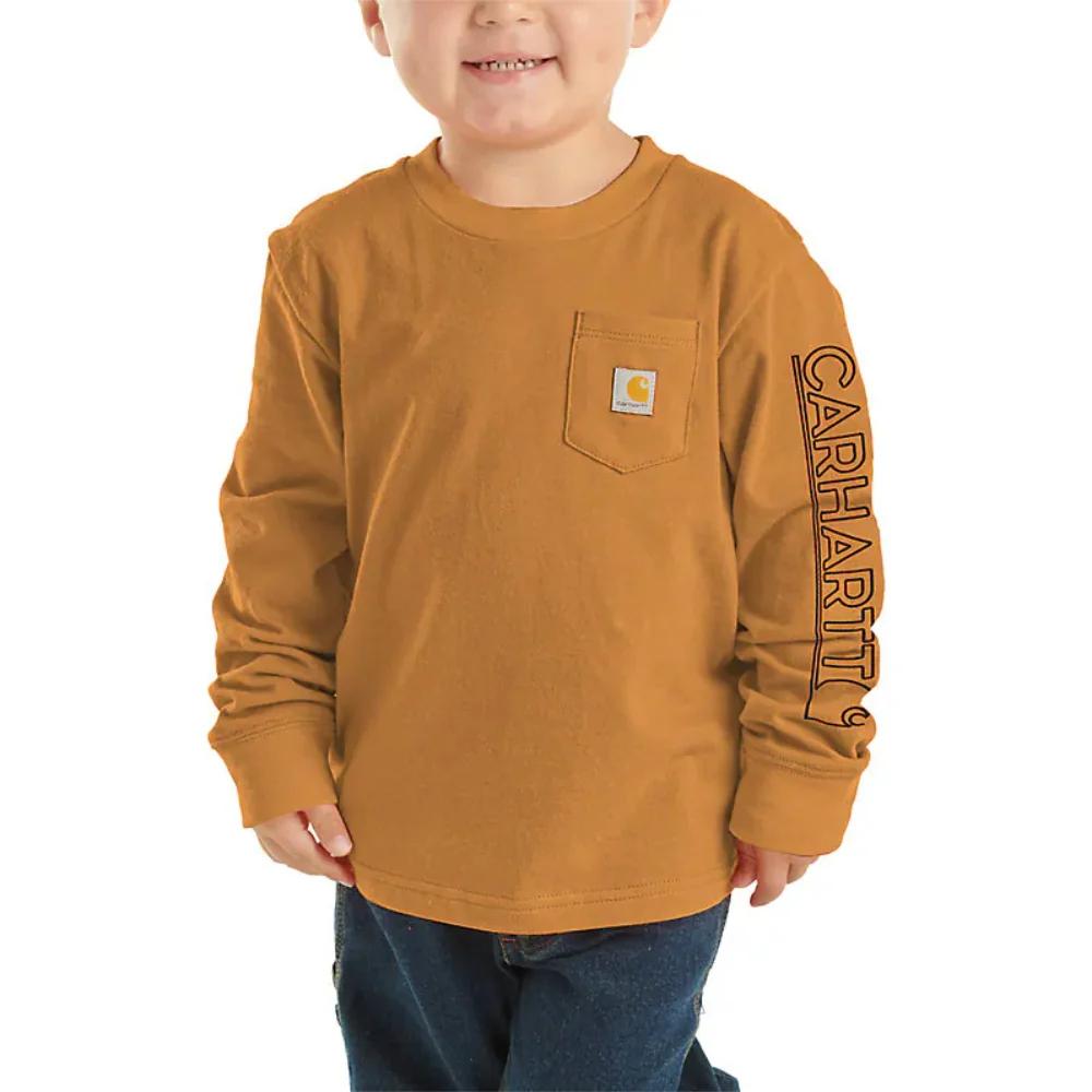 Carhartt Kids Long-Sleeve Graphic Pocket T-Shirt-CA6596-D15-J